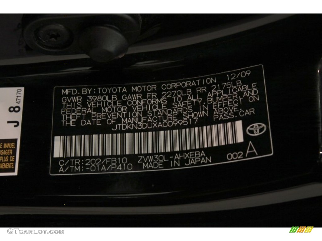 2010 Prius Hybrid III - Black / Dark Gray photo #19