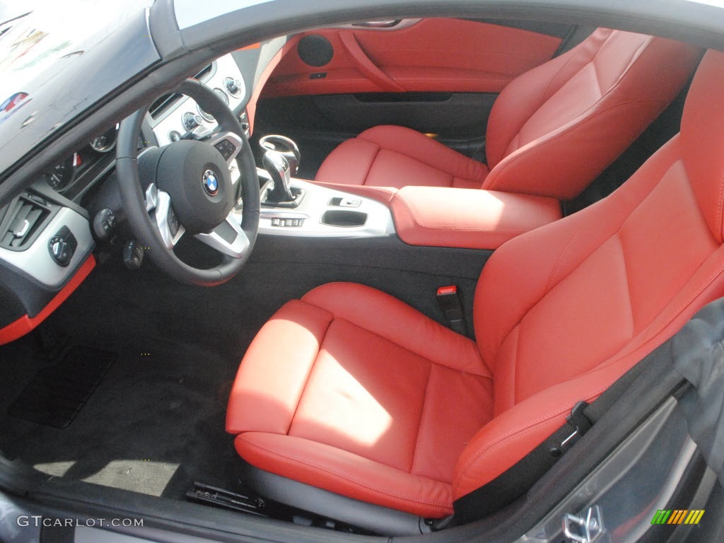 2009 Z4 sDrive35i Roadster - Space Gray Metallic / Coral Red Kansas Leather photo #10