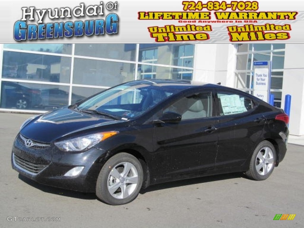 2013 Elantra GLS - Black / Gray photo #1