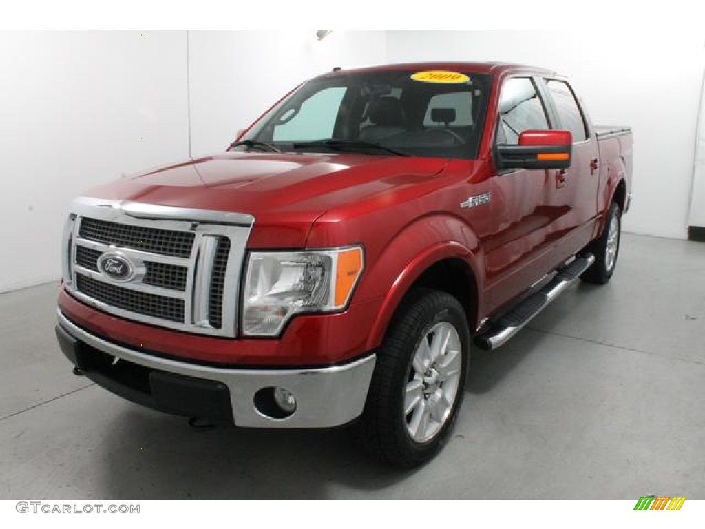 Razor Red Metallic 2009 Ford F150 Lariat SuperCrew 4x4 Exterior Photo #74125855