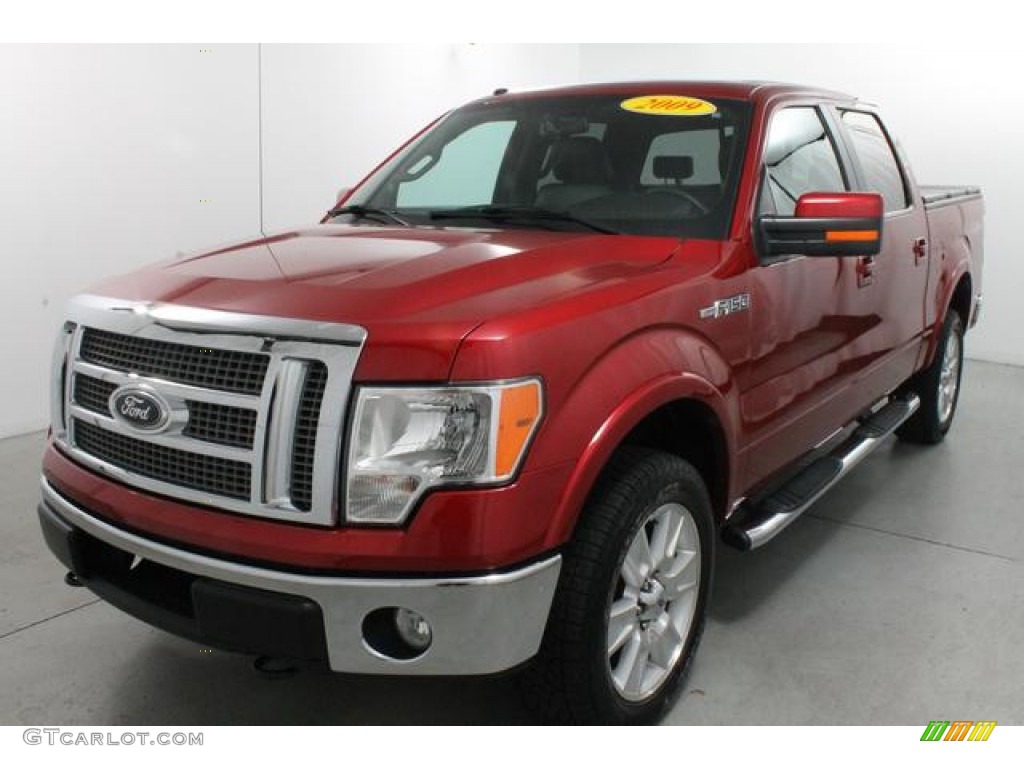 Razor Red Metallic 2009 Ford F150 Lariat SuperCrew 4x4 Exterior Photo #74125864