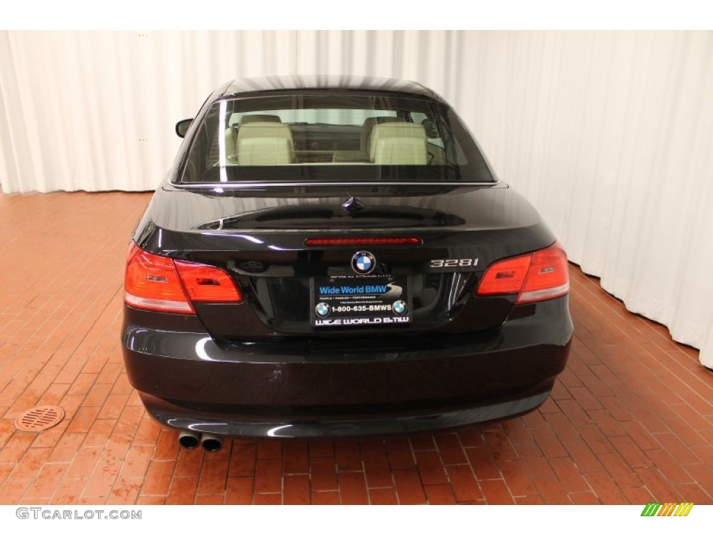 2010 3 Series 328i Convertible - Black Sapphire Metallic / Cream Beige photo #5