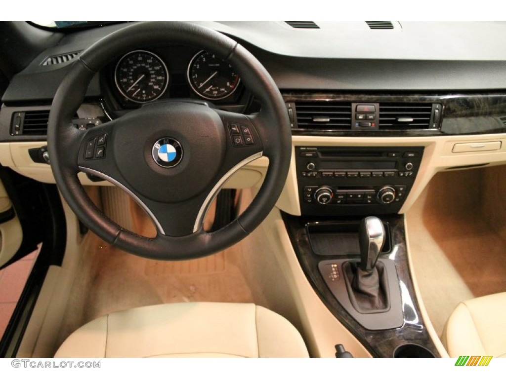 2010 3 Series 328i Convertible - Black Sapphire Metallic / Cream Beige photo #7