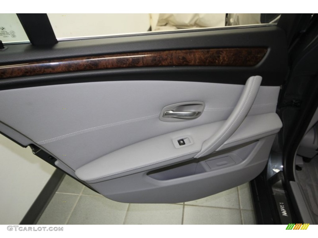 2010 BMW 5 Series 528i Sedan Gray Door Panel Photo #74126177