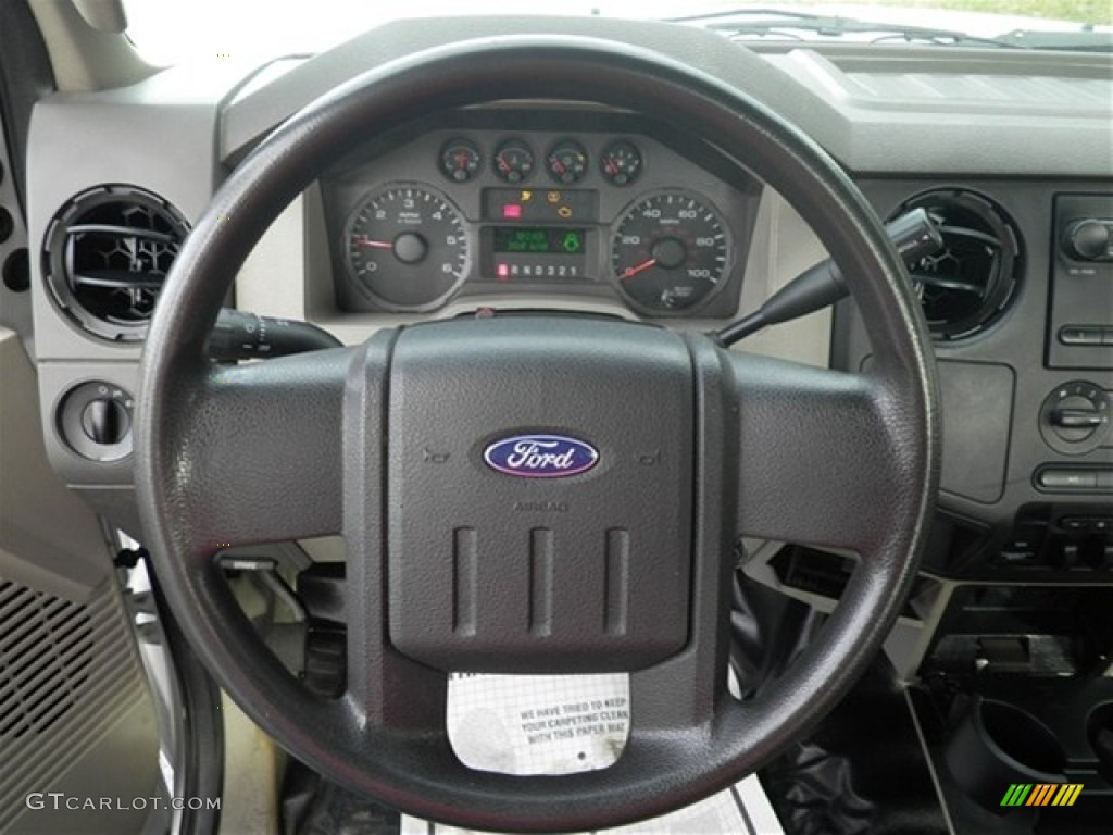 2008 Ford F250 Super Duty XL Regular Cab Medium Stone Steering Wheel Photo #74126196