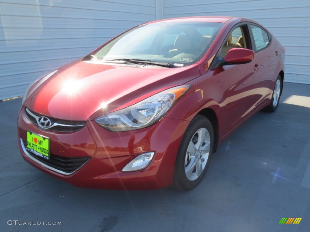 2013 Elantra GLS - Red Allure / Beige photo #6