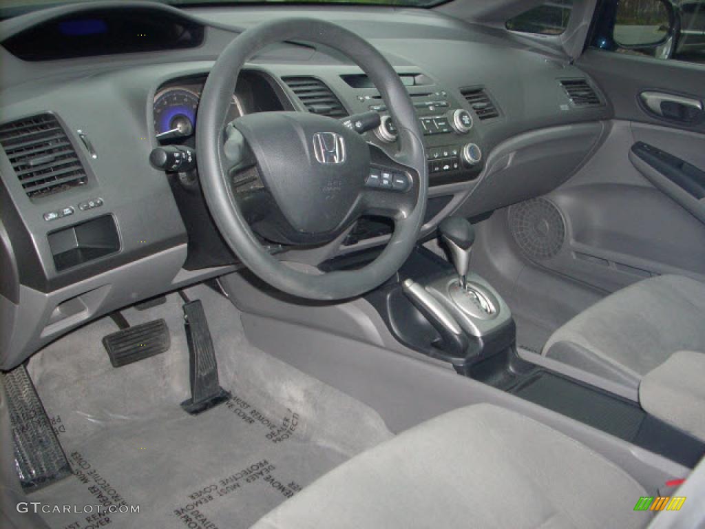 2007 Civic LX Sedan - Royal Blue Pearl / Gray photo #11