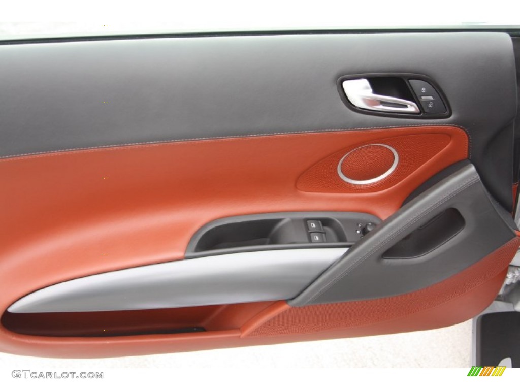 2011 Audi R8 5.2 FSI quattro Tuscan Brown Door Panel Photo #74129485