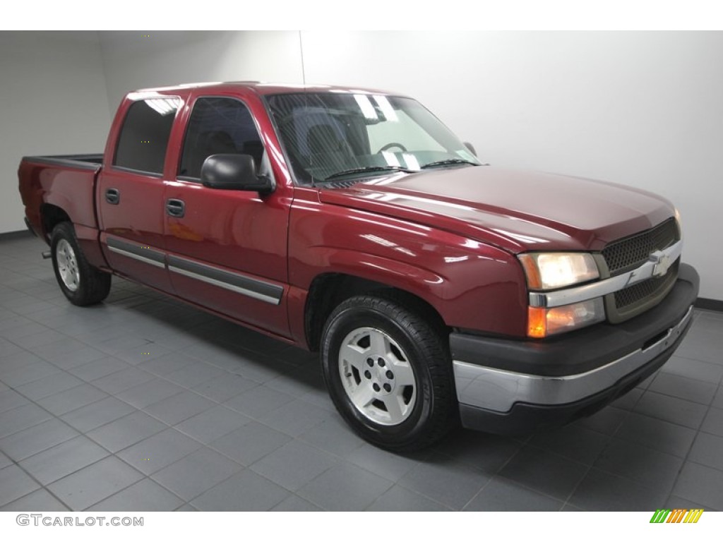 2005 Silverado 1500 LS Crew Cab - Sport Red Metallic / Dark Charcoal photo #8