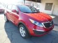 2013 Signal Red Kia Sportage LX AWD  photo #2