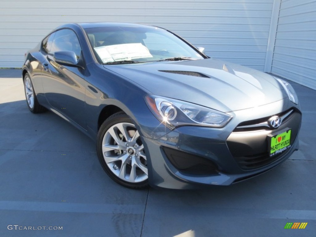 2013 Genesis Coupe 2.0T Premium - Parabolica Blue / Gray Leather/Gray Cloth photo #1