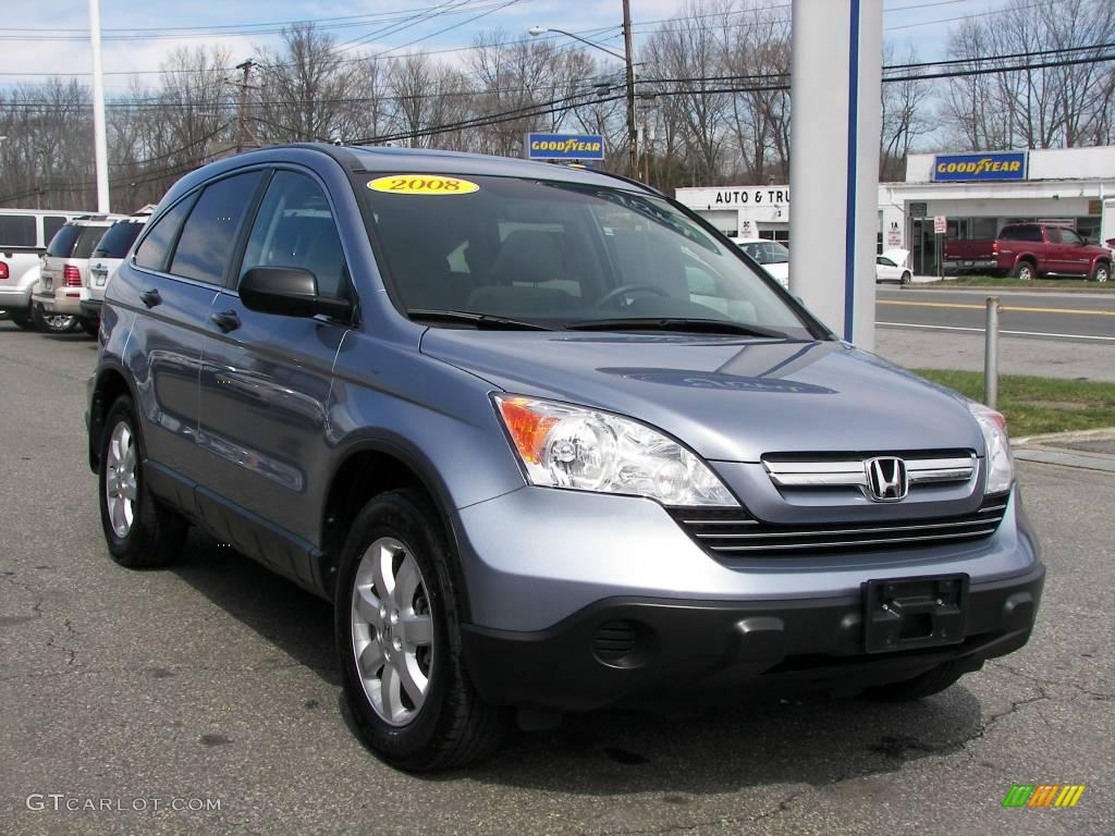 2008 CR-V EX 4WD - Glacier Blue Metallic / Gray photo #2