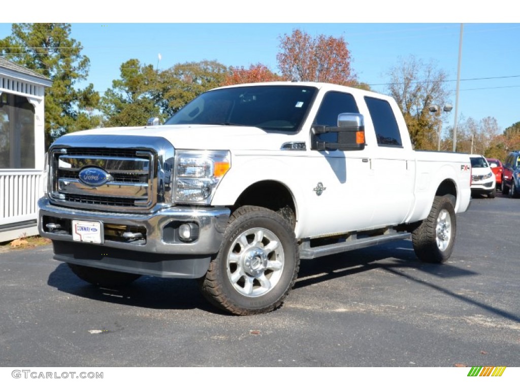 Oxford White 2011 Ford F250 Super Duty Lariat Crew Cab 4x4 Exterior Photo #74131480