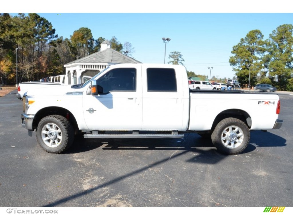 Oxford White 2011 Ford F250 Super Duty Lariat Crew Cab 4x4 Exterior Photo #74131640