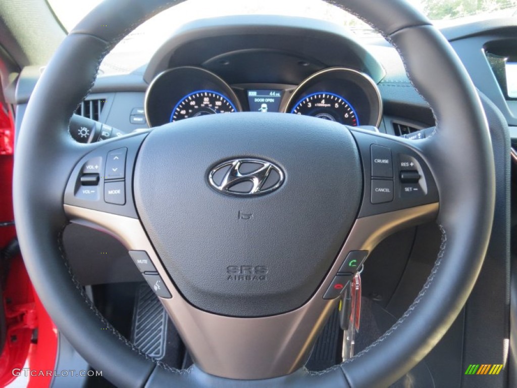 2013 Genesis Coupe 2.0T - Tsukuba Red / Black Cloth photo #29