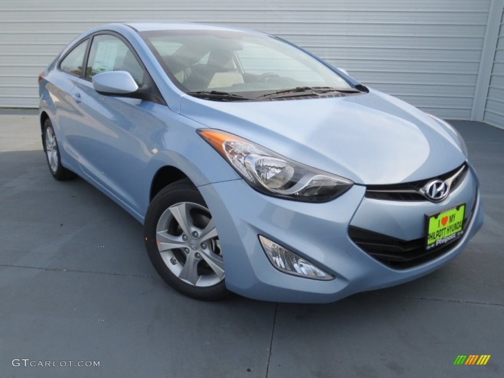 2013 Elantra Coupe GS - Blue Sky Metallic / Gray photo #1