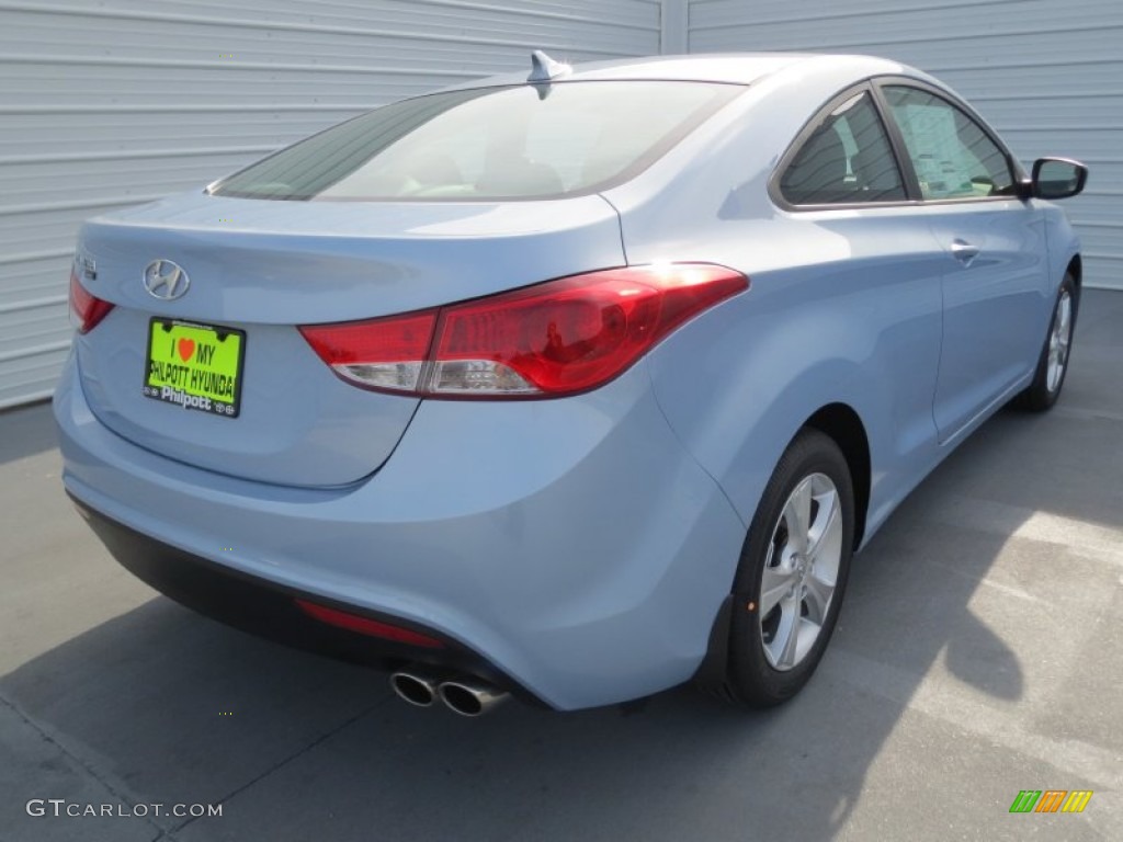 2013 Elantra Coupe GS - Blue Sky Metallic / Gray photo #3
