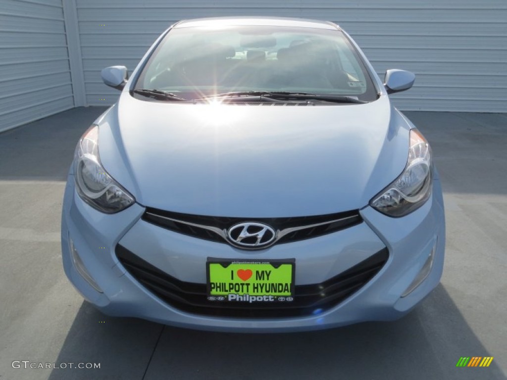 2013 Elantra Coupe GS - Blue Sky Metallic / Gray photo #7