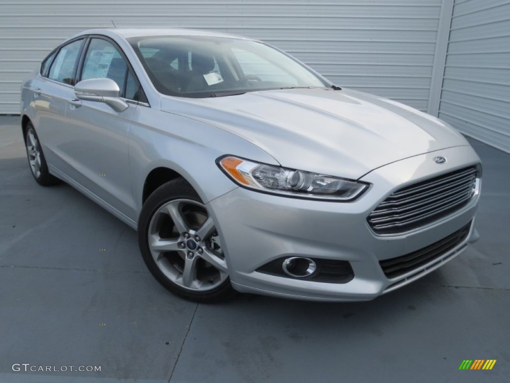 2013 Fusion SE 1.6 EcoBoost - Ingot Silver Metallic / SE Appearance Package Charcoal Black/Red Stitching photo #1