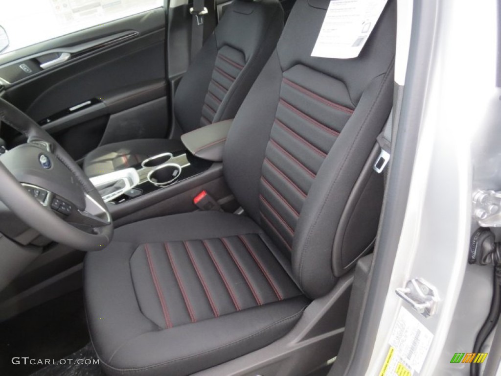 SE Appearance Package Charcoal Black/Red Stitching Interior 2013 Ford Fusion SE 1.6 EcoBoost Photo #74132929