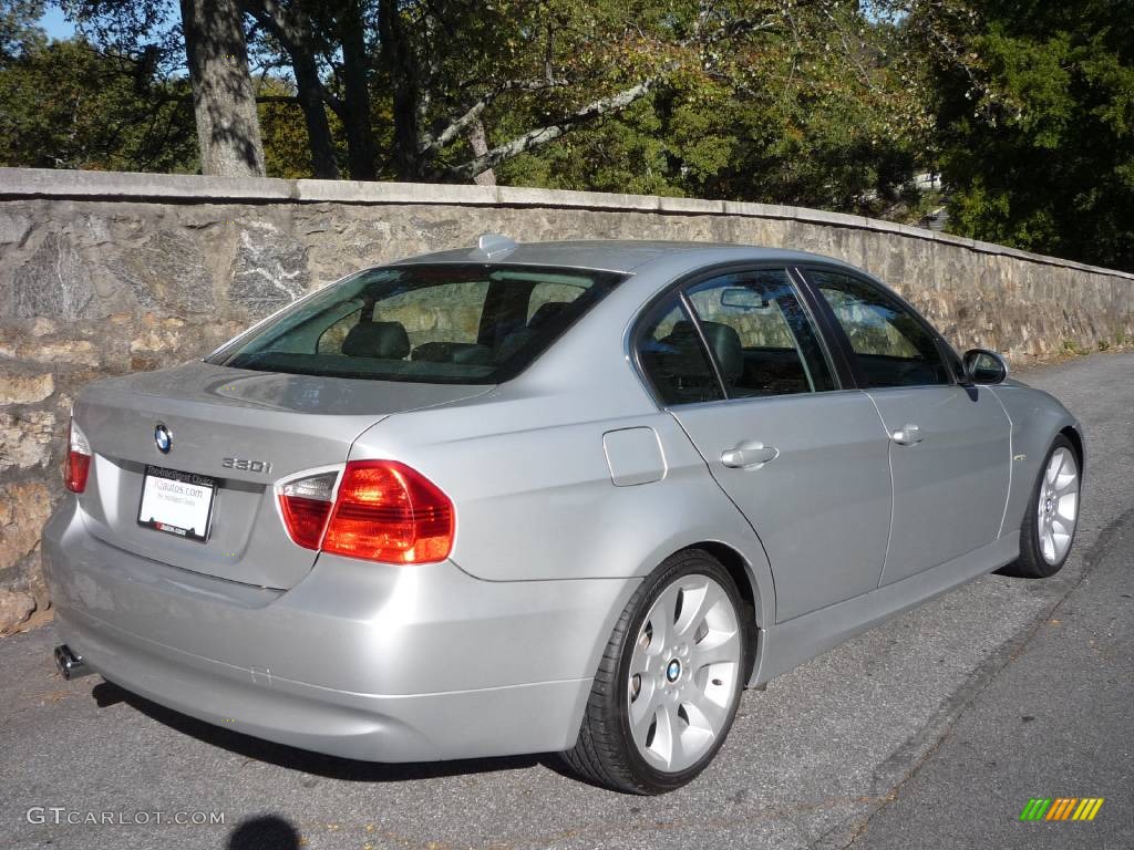 2006 3 Series 330i Sedan - Titanium Silver Metallic / Black photo #2