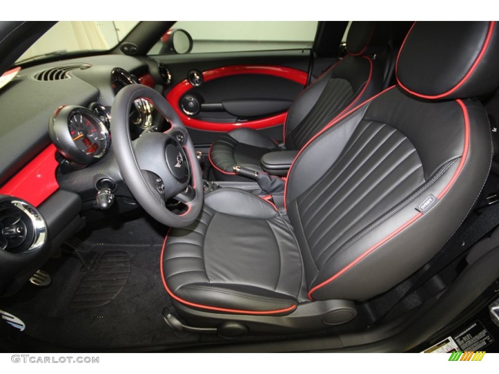 Championship Lounge Leather/Red Piping Interior 2013 Mini Cooper John Cooper Works Coupe Photo #74134523