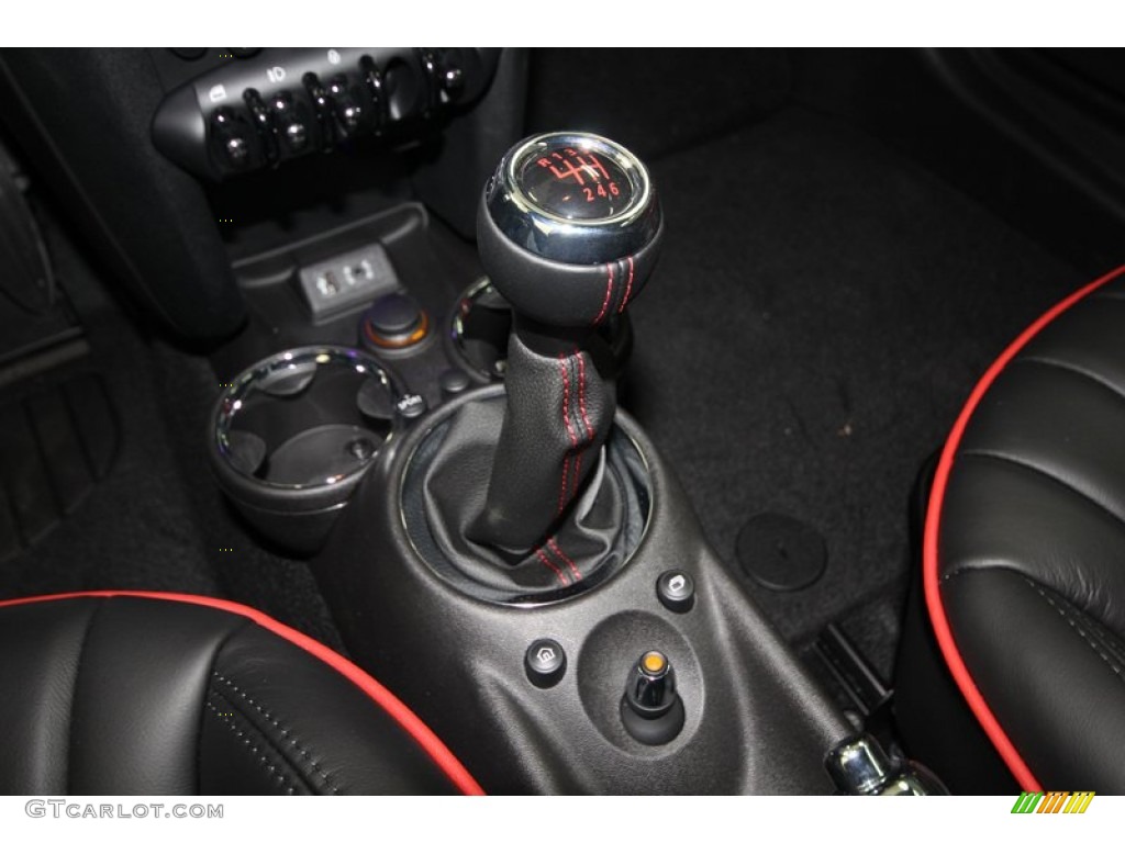 2013 Cooper John Cooper Works Coupe - Midnight Black Metallic / Championship Lounge Leather/Red Piping photo #17