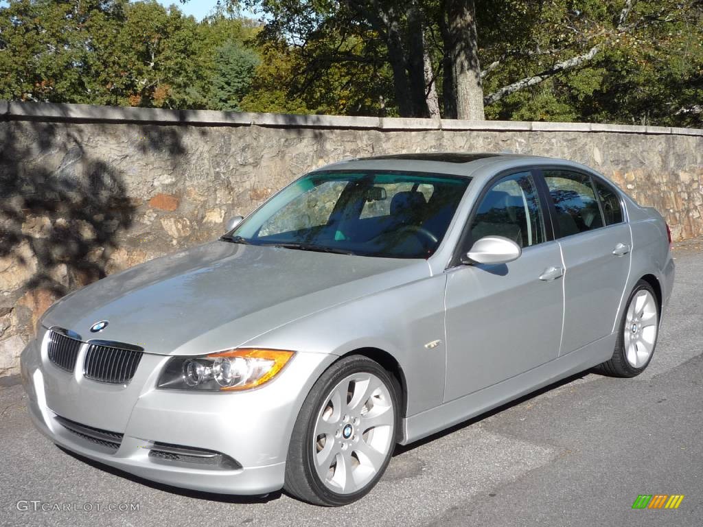 2006 3 Series 330i Sedan - Titanium Silver Metallic / Black photo #3
