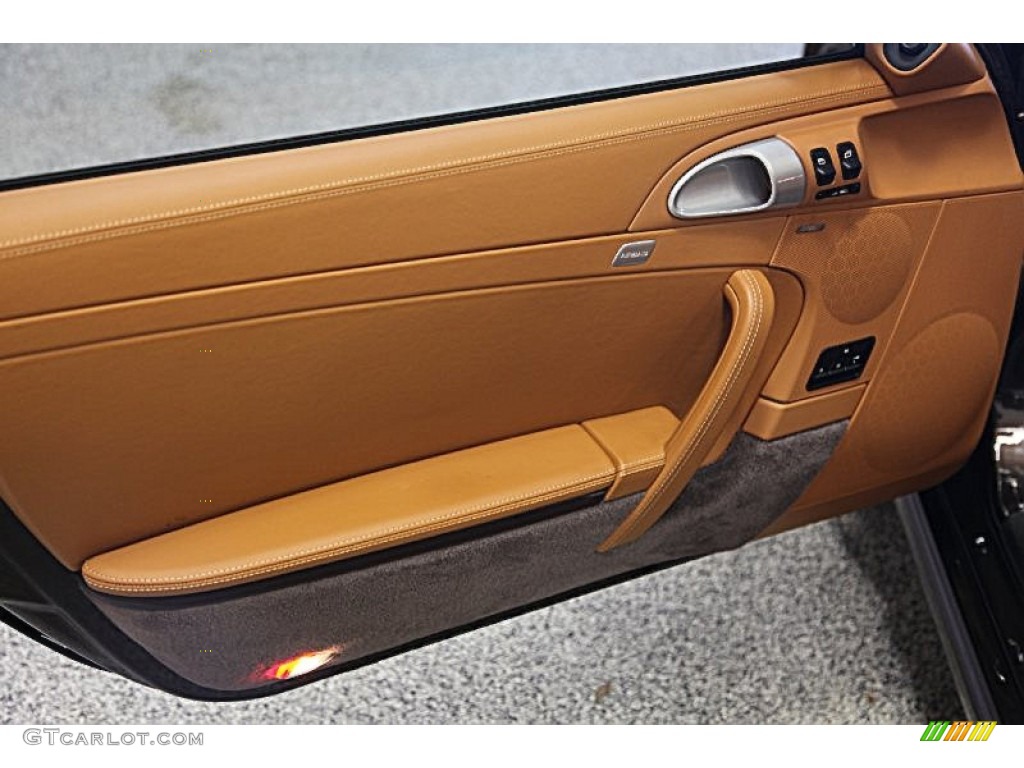 2011 Porsche 911 Carrera Cabriolet Natural Brown Door Panel Photo #74135314