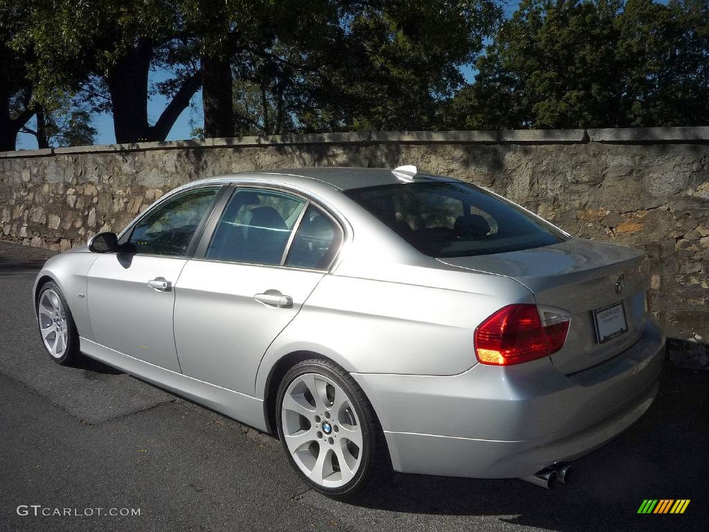 2006 3 Series 330i Sedan - Titanium Silver Metallic / Black photo #4