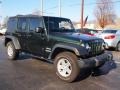 2012 Black Forest Green Pearl Jeep Wrangler Unlimited Sport 4x4  photo #2
