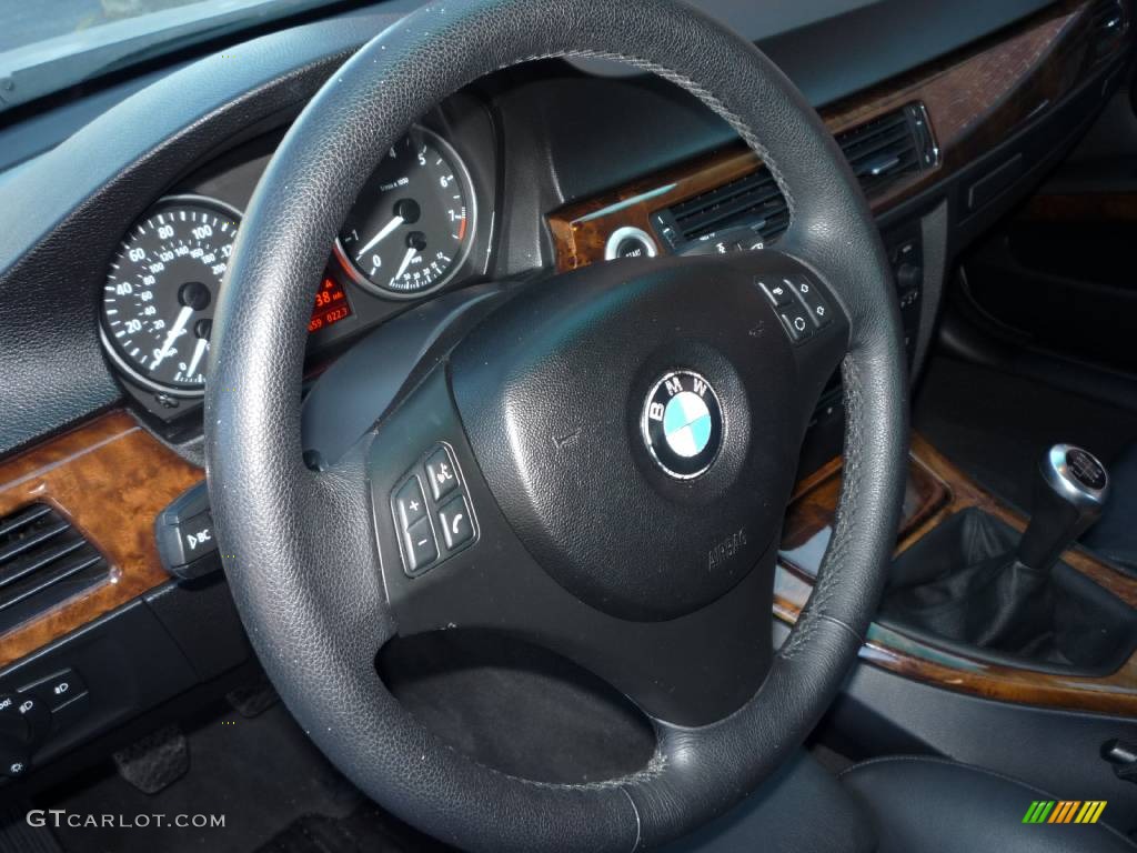 2006 3 Series 330i Sedan - Titanium Silver Metallic / Black photo #7