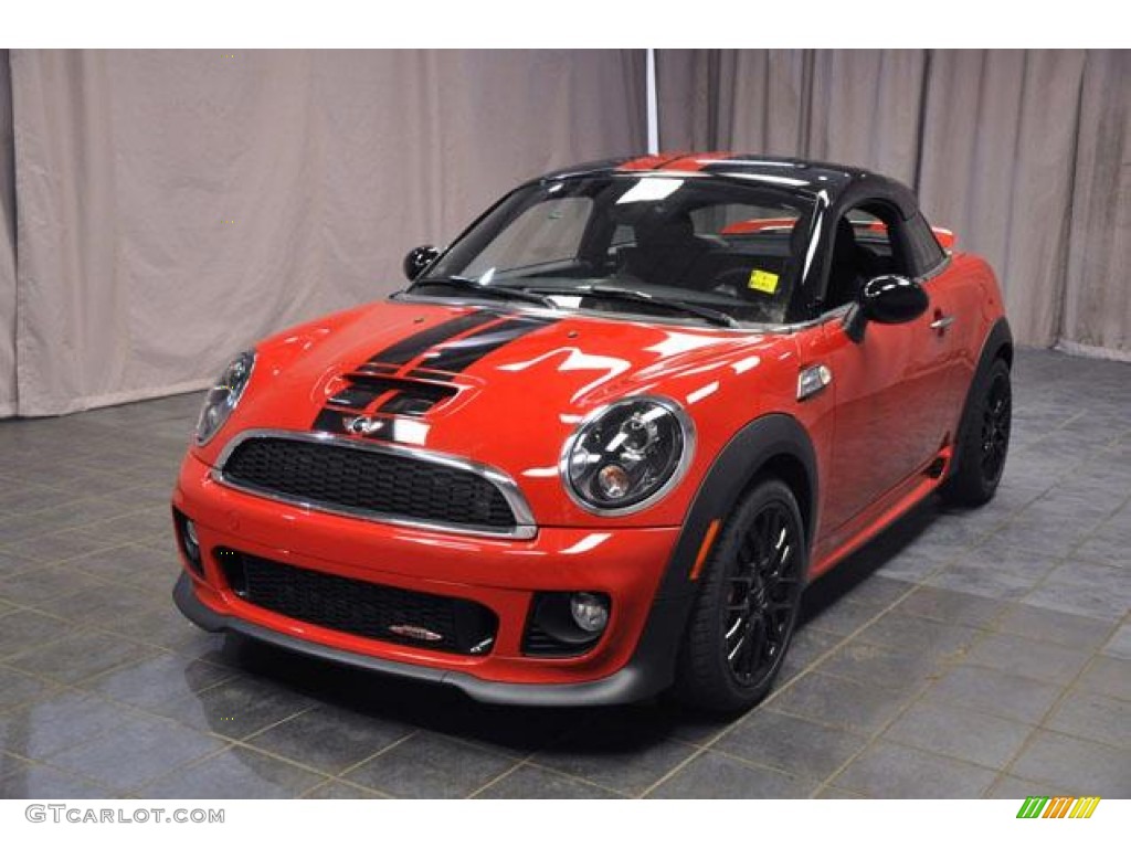 2013 Cooper John Cooper Works Coupe - Chili Red / Carbon Black photo #1