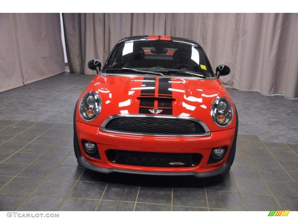 2013 Cooper John Cooper Works Coupe - Chili Red / Carbon Black photo #3