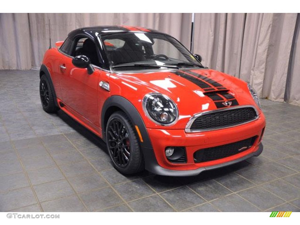 2013 Cooper John Cooper Works Coupe - Chili Red / Carbon Black photo #4