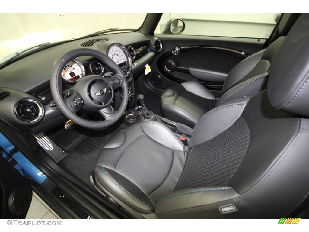Bayswater Punch Rocklike Anthracite Leather Interior 2013 Mini Cooper S Hardtop Bayswater Package Photo #74140412