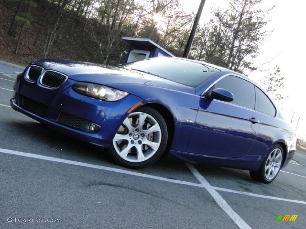 2007 3 Series 335i Coupe - Montego Blue Metallic / Saddle Brown/Black photo #6