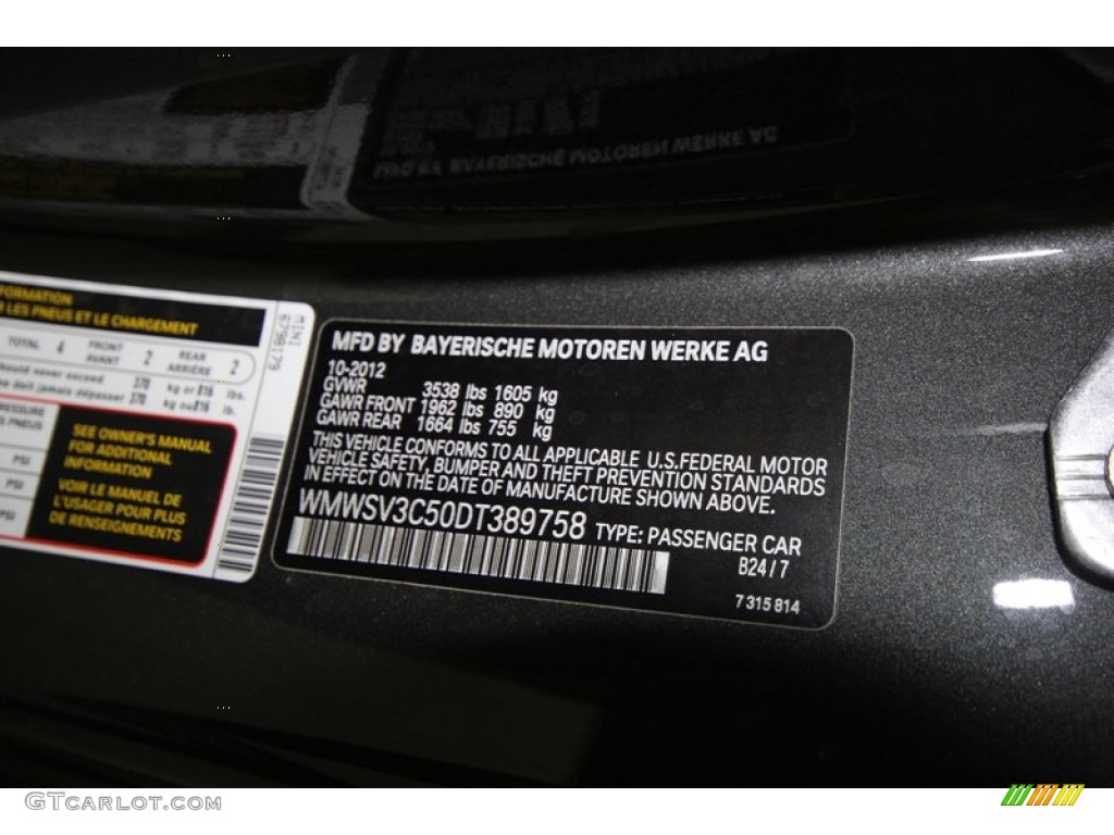 2013 Cooper Color Code B24 for Eclipse Gray Metallic Photo #74141338