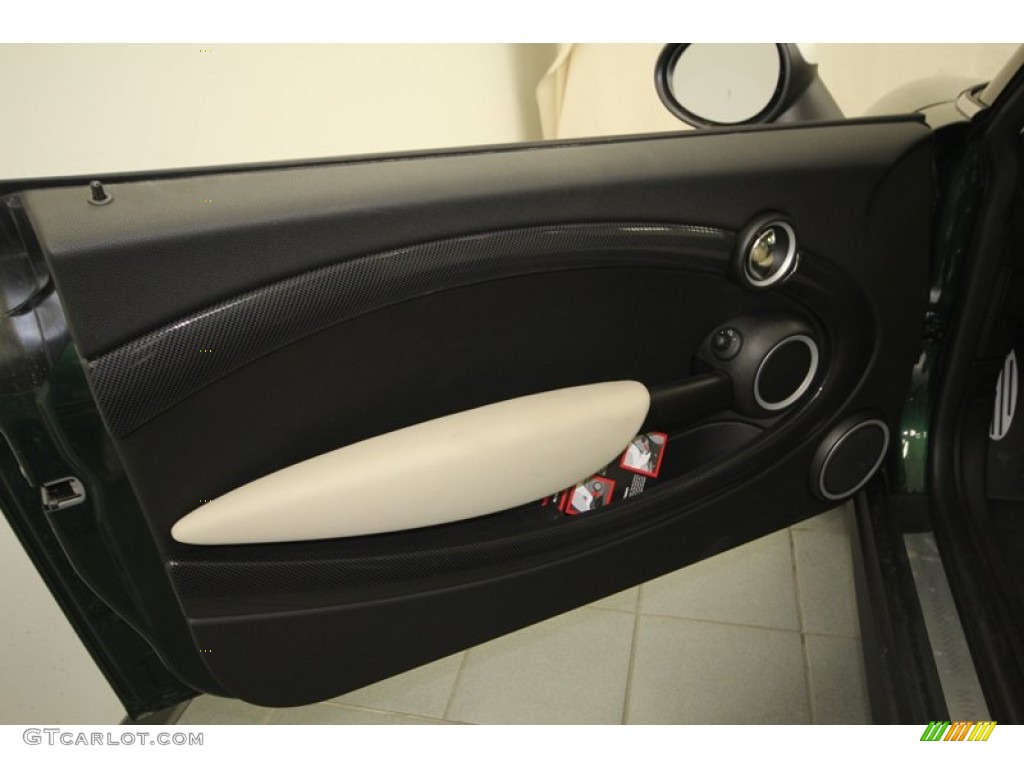 2013 Mini Cooper S Hardtop Polar Beige Gravity Leather Door Panel Photo #74141829