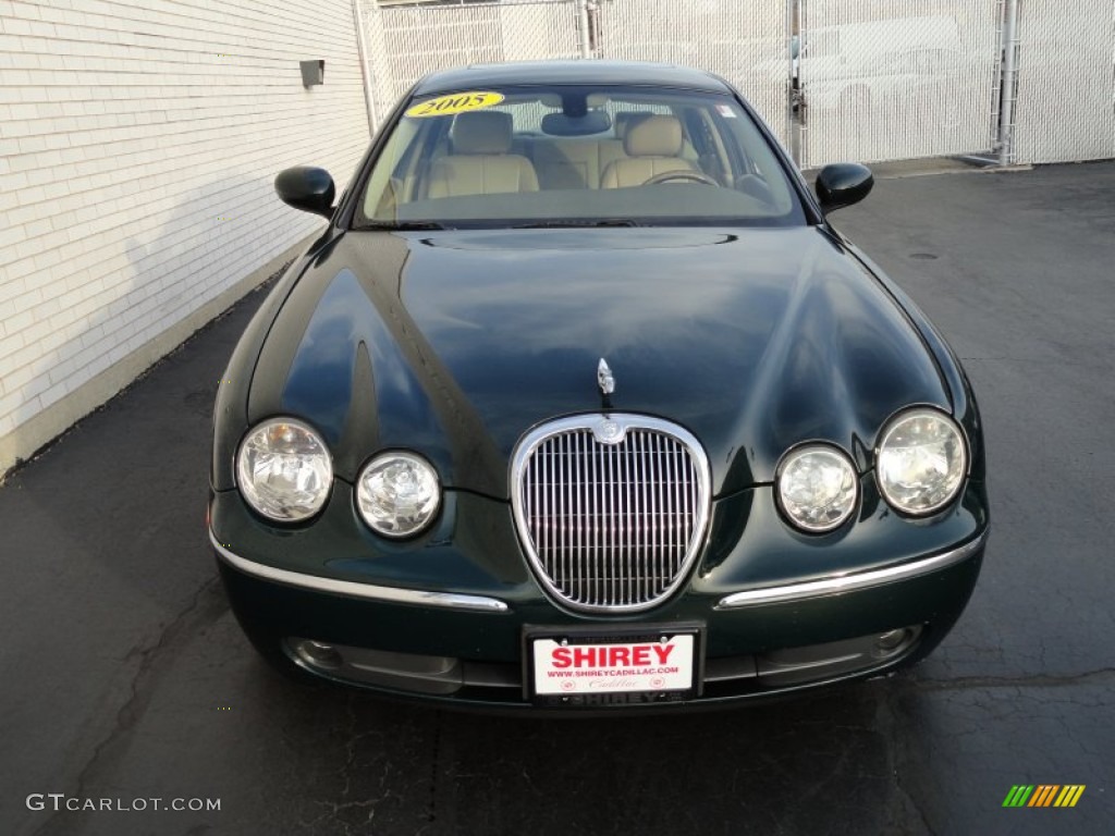 2005 S-Type 4.2 - British Racing Green / Champagne photo #2
