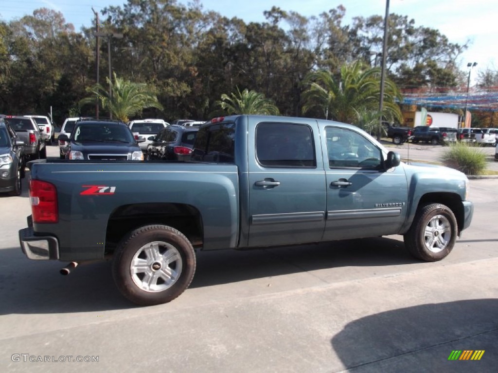 2009 Silverado 1500 LTZ Crew Cab - Blue Granite Metallic / Ebony photo #4