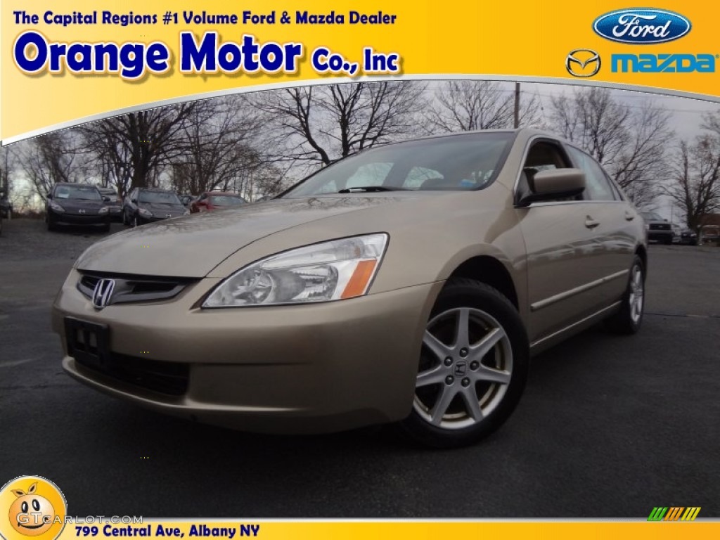 2003 Accord EX V6 Sedan - Desert Mist Metallic / Ivory photo #1