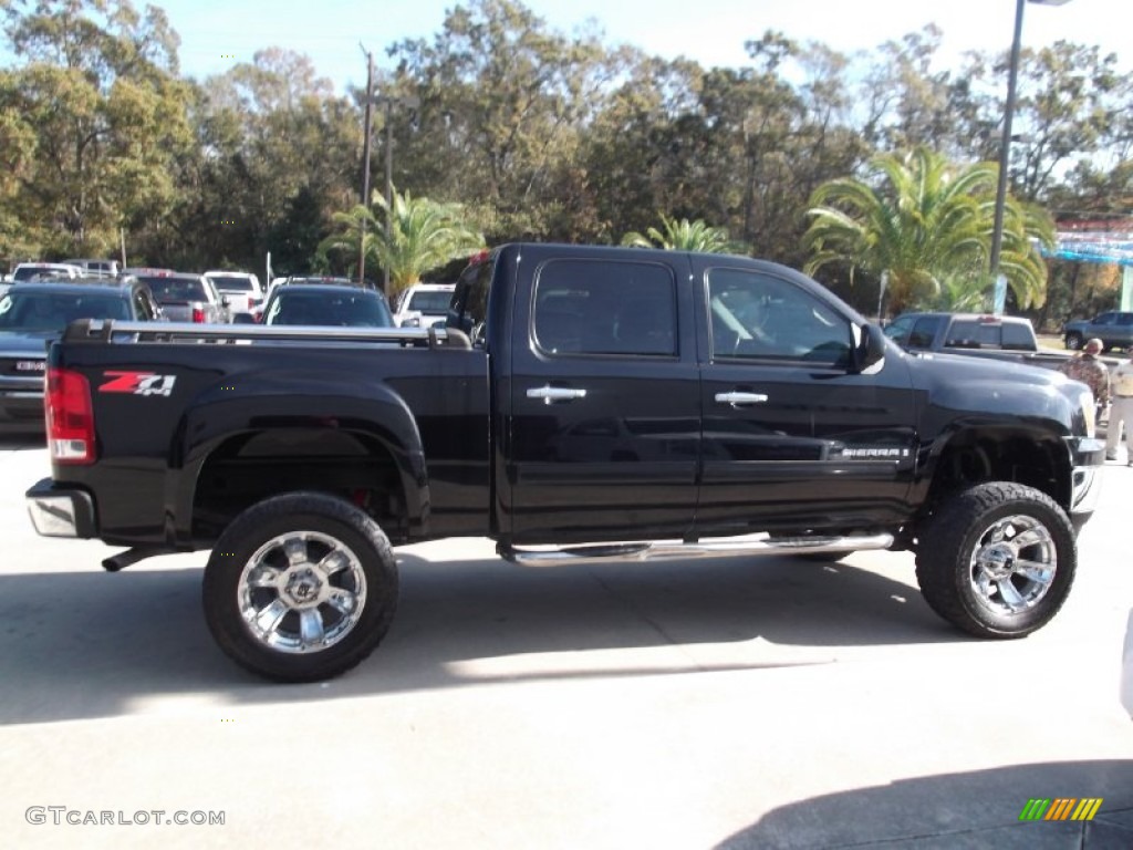 Onyx Black 2009 GMC Sierra 1500 SLE Z71 Crew Cab 4x4 Exterior Photo #74143081