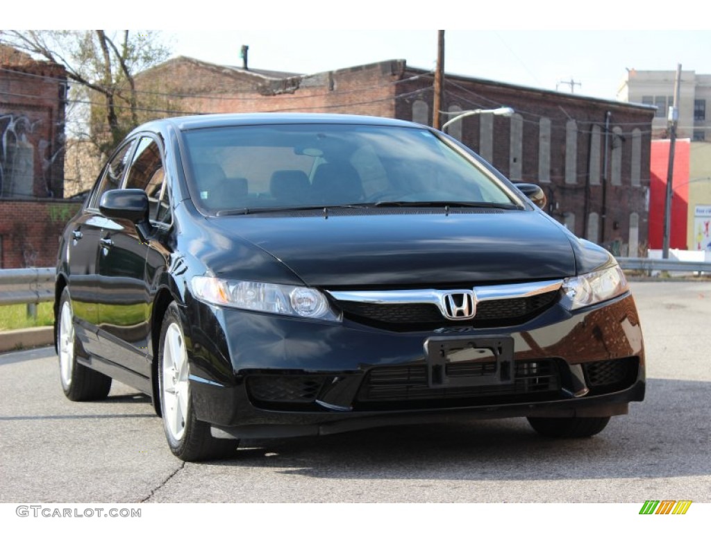 Crystal Black Pearl 2011 Honda Civic LX-S Sedan Exterior Photo #74145574