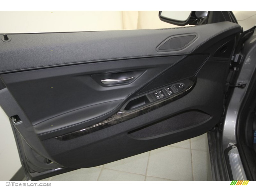 2013 BMW 6 Series 650i Gran Coupe Black Door Panel Photo #74145982