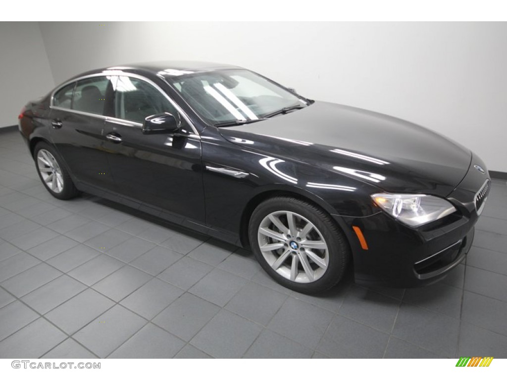 2013 6 Series 640i Gran Coupe - Black Sapphire Metallic / Black photo #7