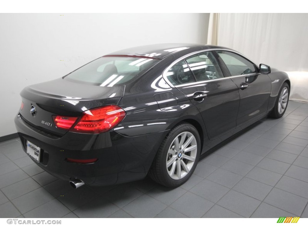 2013 6 Series 640i Gran Coupe - Black Sapphire Metallic / Black photo #10
