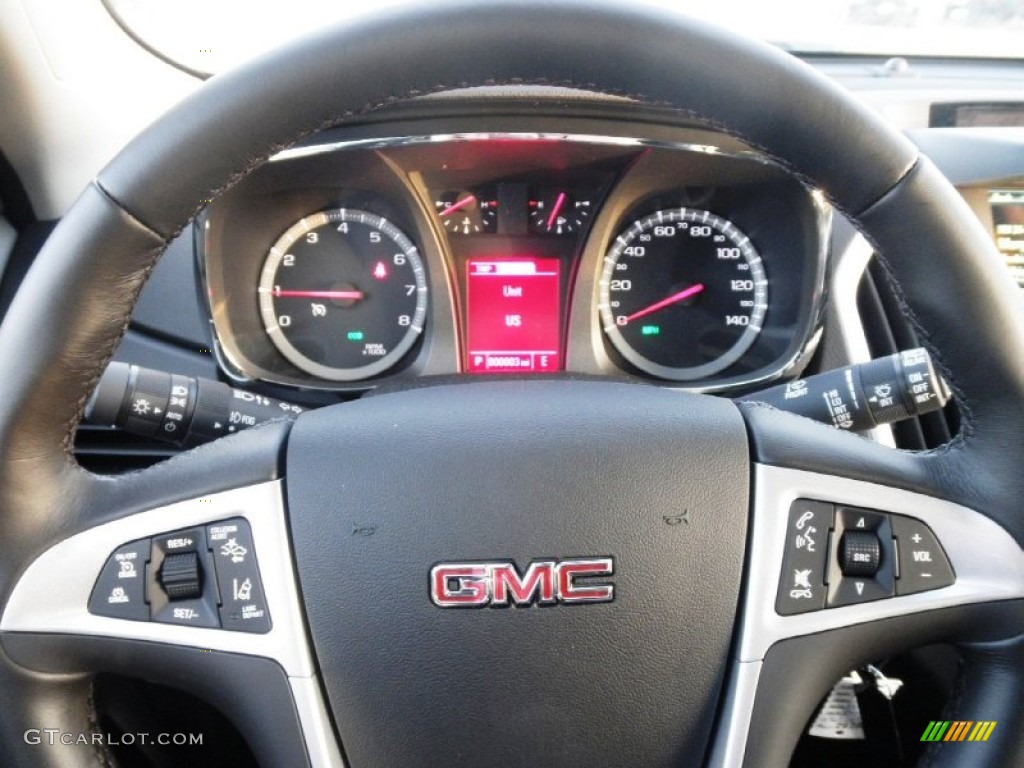 2013 GMC Terrain SLT AWD Jet Black Steering Wheel Photo #74146861