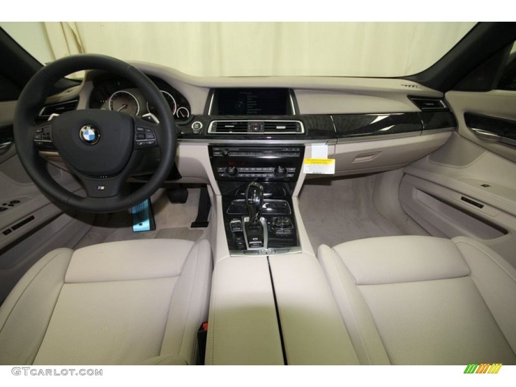 2013 BMW 7 Series 750Li Sedan Oyster Dashboard Photo #74146885