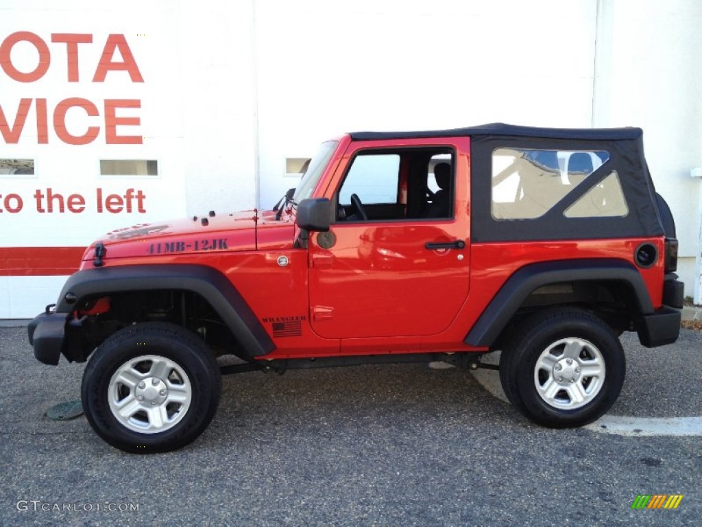 2012 Wrangler Sport 4x4 - Flame Red / Black photo #5